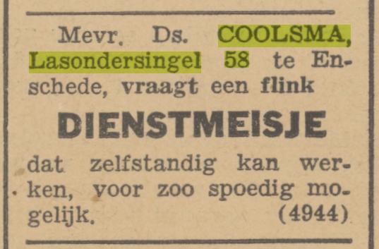 Lasondersingel 58 Ds. Coolsma advertentie 30-11-1938.jpg