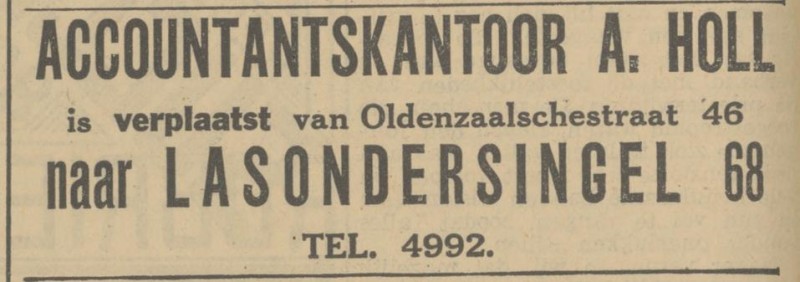 Lasondersingel 68 A. Holl Accountantskantoor advertentie Tubantia 16-8-1933.jpg