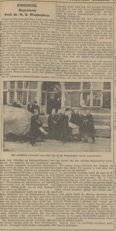 Lasondersingel 129 Prof.Dr. K.H.Westendorp kunsthistoricus Rijksmuseum Twenthe krantenberichtTubantia 2-12-1939.jpg