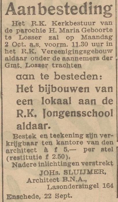 Lasondersingel 164 Architect J. Sluijmer advertentie Twentsche Courant 22-9-1939.jpg