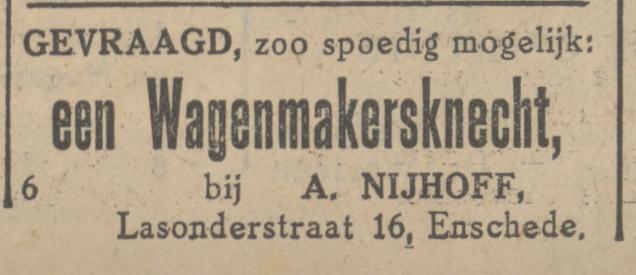 Lasonderstraat 16 A. Nijhoff wagenmaker advertentie Tubantia 24-8-1929.jpg