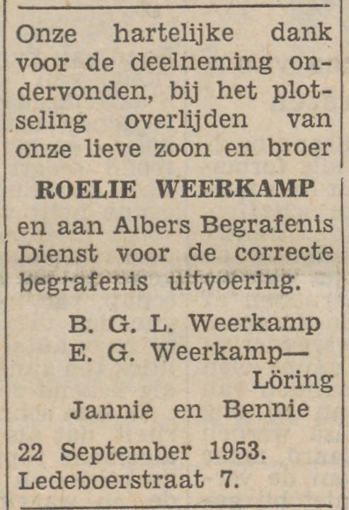 Ledeboerstraat 7 B.G.L.Weerkamp advertentie Tubantia 24-9-1953.jpg