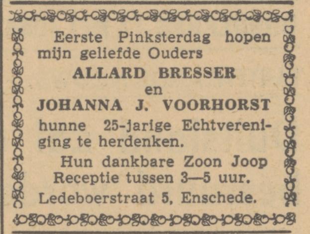 Ledeboerstraat 5 Allard Bresser advertentie De Waarheid 17-5-1945.jpg