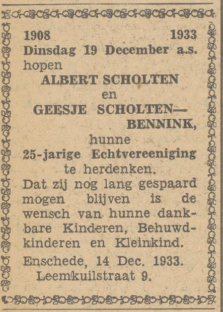 Leemkuilstraat 9 A.Scholten advertentie Tubantia 14-12-1933.jpg
