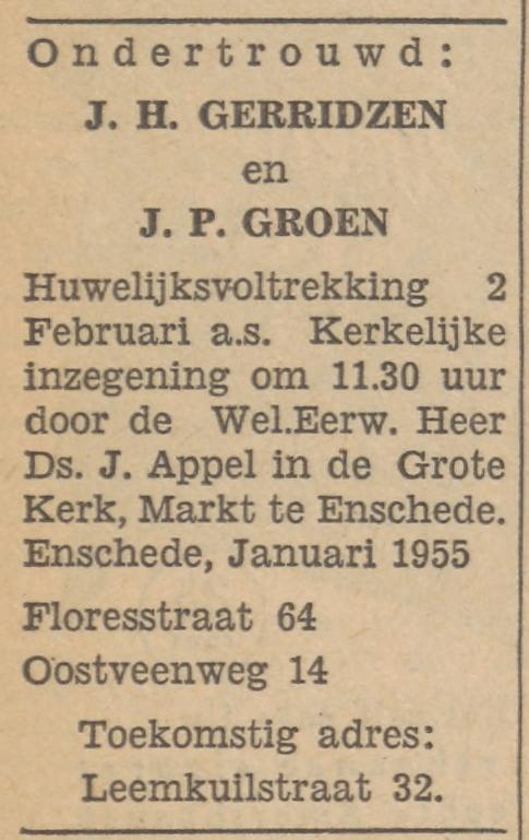 Leemkuilstraat 32 J.H.Gerridzen advertentie Tubantia 17-1-1955.jpg