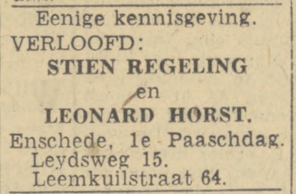 Leemkuilstraat 64 L.Horst advertentie Twentsch nieuwsblad 5-4-1944.jpg
