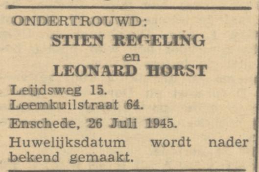 Leijdsweg 15 Stien Regeling advertentie De Waarheid 6-6-1945.jpg