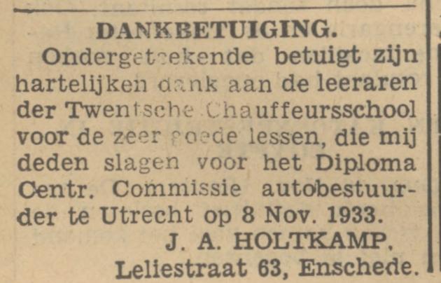 Leliestraat 63 J.A.Holtkamp advertentie Tubantia 16-11-1933.jpg
