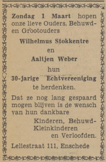 Leliestraat 111 W.Stokkentre advertentie Twentsch nieuwsblad 26-2-1942.jpg