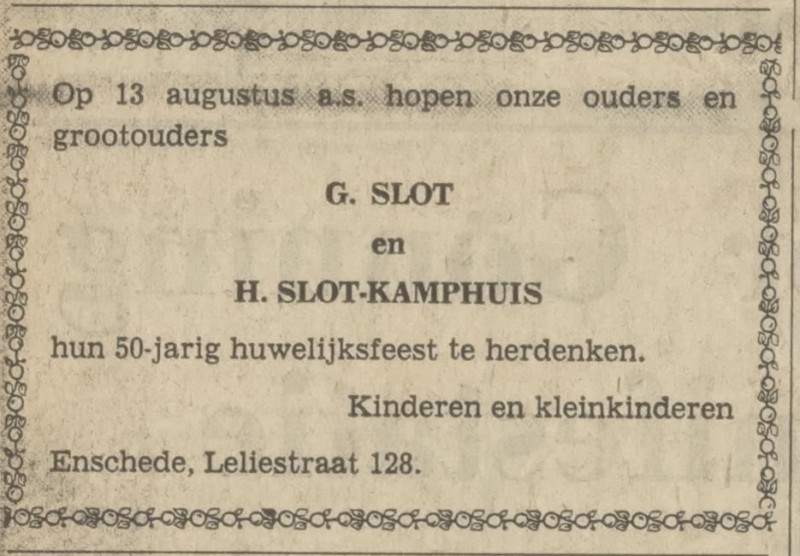 Leliestraat 128 G.Slot advertentie Tubantia 11-8-1971.jpg