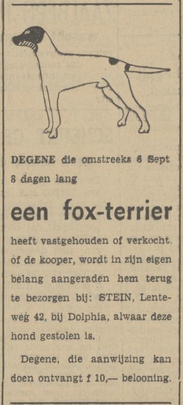 Lenteweg 42 Dolphia Stein advertentie Tubantia 15-10-1941.jpg