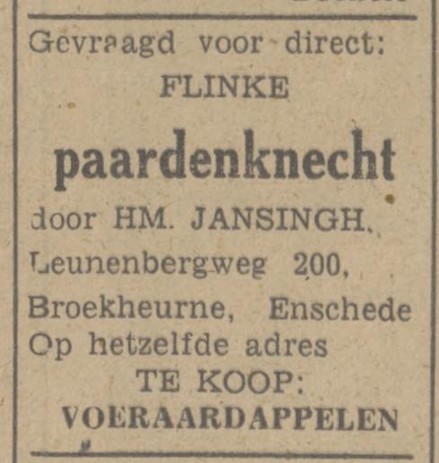 Leunenbergweg 200 Broekheurne HM Jansingh advertentie Tubantia 2-3-1938.jpg