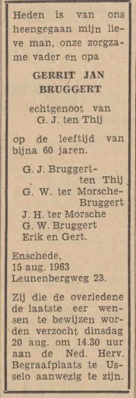 Leunenbergweg 23 G.J.Bruggert overlijdensadvertentie Tubantia 16-8-1963.jpg