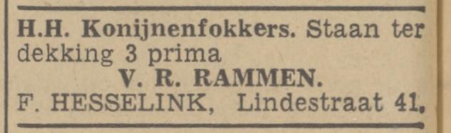 Lindestraat 41 F.Hesselink advertentie Tubantia 10-1-1940.jpg