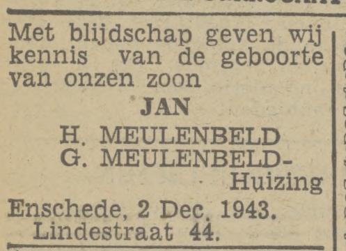Lindestraat 44 H.Meulenbeld advertentie Tubantia 3-12-1943.jpg
