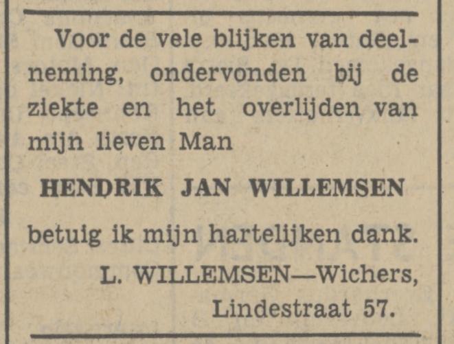 Lindestraat 57 H.J. Willemsen advertentie Tubantia 14-12-1939.jpg