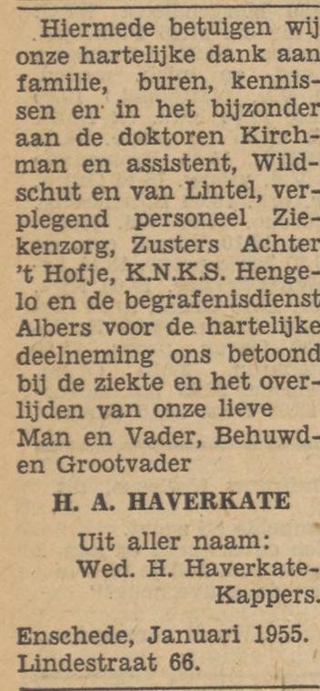 Lindestraat 66 H.A.Haverkate advertentie Tubantia 12-1-1955.jpg