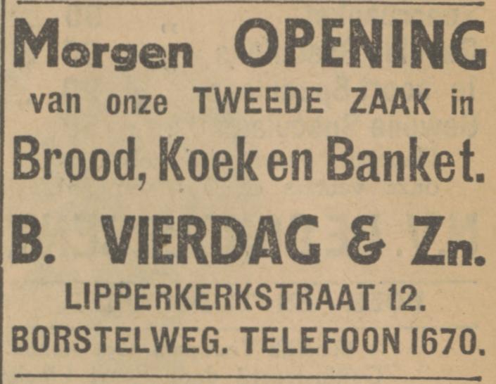 Lipperkerkstraat 12 B. Vierdag &n Zn brood banket advertentie Tubantia 30-11-1928.jpg