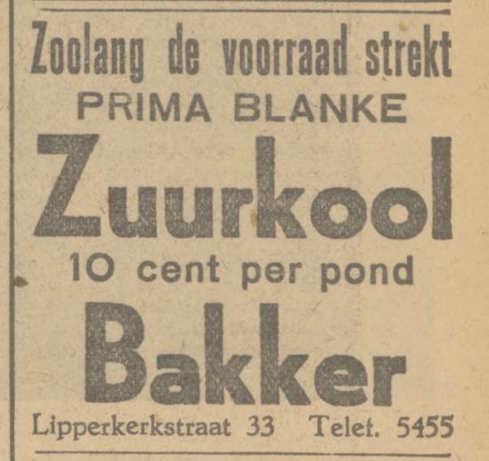 Lipperkerkstraat 33 Bakker fruithandel advertentie Tubantia 28-3-1933.jpg