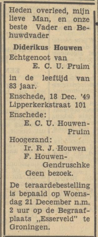 Lipperkerkstraat 101 D.Houwen overlijdensadvertentie Tubantia 19-12-1949.jpg