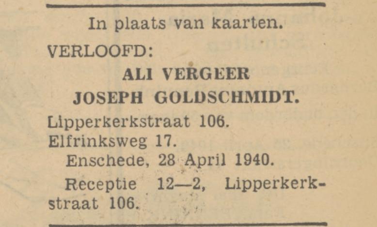 Lipperkerkstraat 106 Ali Vergeer advertentie Tubantia 26-4-1940.jpg