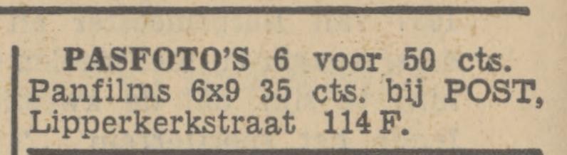 Lipperkerkstraat 114f Post advertentie Tubantia 6-10-1937.jpg