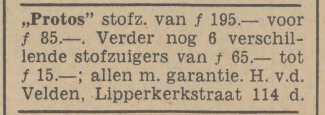 Lipperkerkstraat 114d H. van der Velden advertentie Tubantia 10-1-1942.jpg