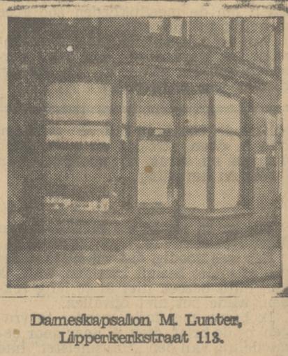 Lipperkerkstraat 113 Dameskapsalon M. Lunter, krantenfoto Tubantia 19-6-1934.jpg