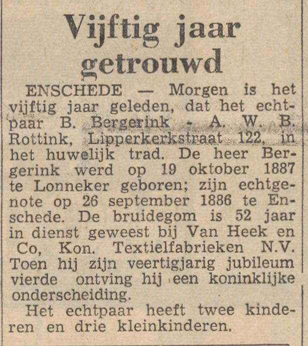 Lipperkerkstraat 122 B.Bergerink krantenbericht Tubantia 25-2-1964.jpg