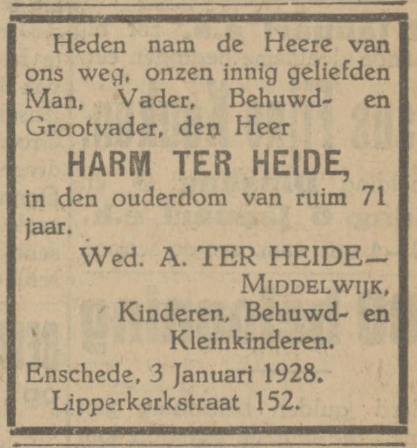 Lipperkerkstraat 152 Wed. A. ter Heide-Middelwijk advertentie 4-1-1928.jpg