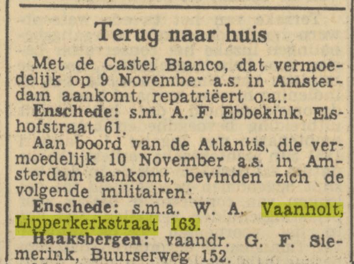 Lipperkerstraat 163 W.A. Vaanholst krantenbericht Tubantia 10-12-1948.jpg