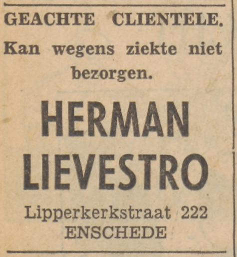 Lipperkerkstraat 222 Herman Lievestro advertentie Tubantia 19-5-1960.jpg