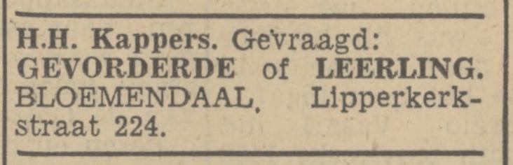 Lipperkerkstraat 224 Bloemendaal kapper advertentie Tubantia 23-8-1939.jpg