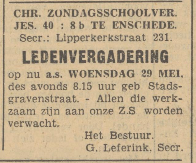 Lipperkerkstraat 231 G. Leferink advertentie Tubantia 28-5-1940.jpg