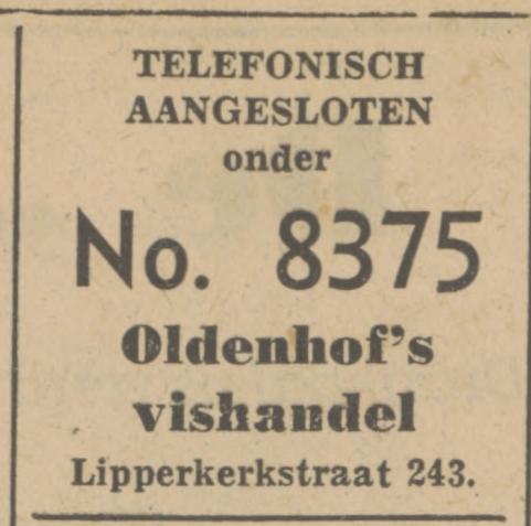 Lipperkerkstraat 243 vishandel Oldenhof advertentie Tubantia 14-4-1951.jpg