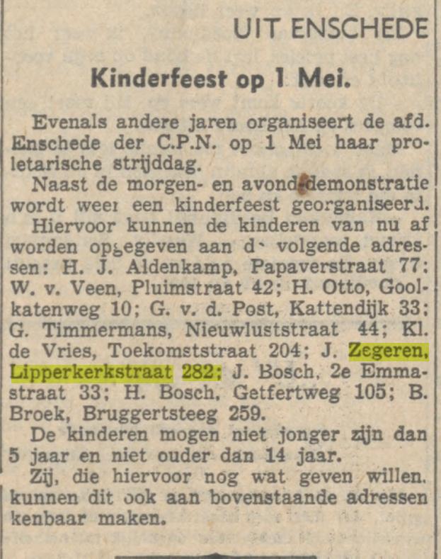 Lipperkerkstraat 282 J.Zegeren krantenbericht De Tribume 11-3-1936.jpg
