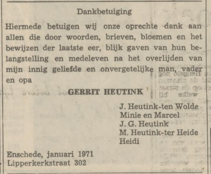 Lipperkerkstraat 302 Gerrit Heutink advertentie Tubantia 6-1-1971.jpg
