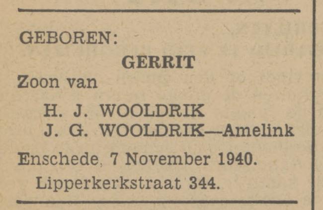 Lipperkerkstraat 344 H.J.Wooldrik advertentie Tubantia 9-11-1940.jpg