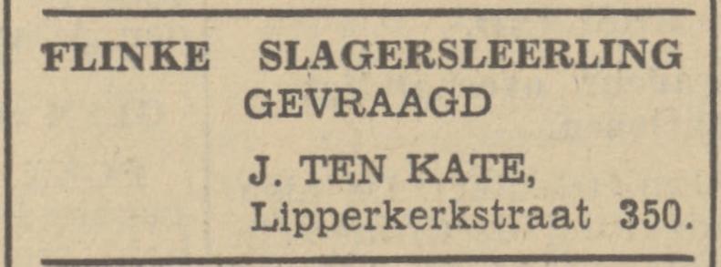Lipperkerkstraat 350 slagerij J. ten Kate advertentie Tubantia 24-1-1938.jpg