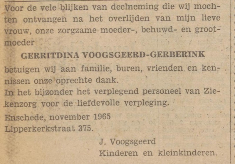 Lipperkerkstraat 375 J.Voogsgeerd advertentie Tubantia 10-11-1965.jpg