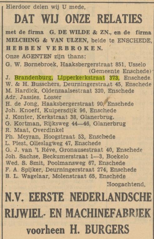 Lipperkerkstraat 373 J.Brandenburg advertentie Tubantia 4-9-1950.jpg