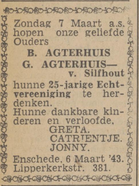 Lipperkerkstraat 381 B.Agterhuis advertentie Twentsch nieuwsblad 6-3-1943.jpg
