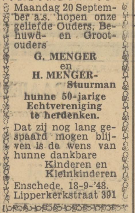 Lipperkerkstraat 391 G.Menger advertentie Tubantia 18-9-1948.jpg