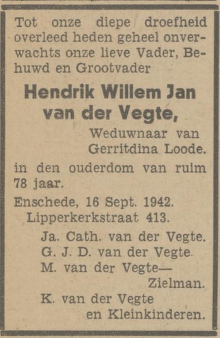 Lipperkerkstraat 413 H.W.J. van der Vegte overlijdensadvertentie YTubantia 16-9-1942.jpg