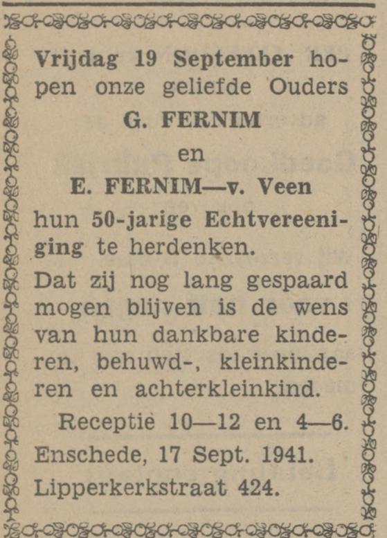 Lipperkerkstraat 424 G.Fernim advertentie Tubantia 17-9-1941.jpg