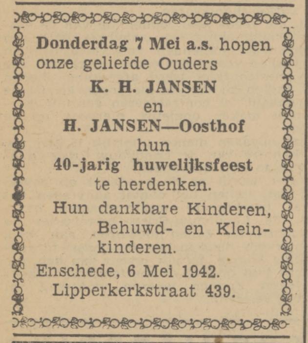 Lipperkerkstraat 439 K.H. Jansen advertentie Tubantia 6-5-1942.jpg