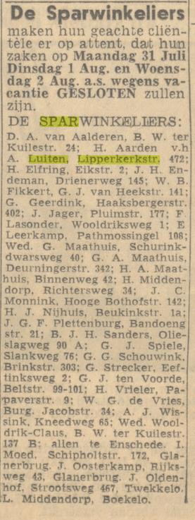 Lipperkerkstraat 472-474 Sparwinkelier A.Luiten advertentie Twentsch nieuwsblad 28-7-1944.jpg