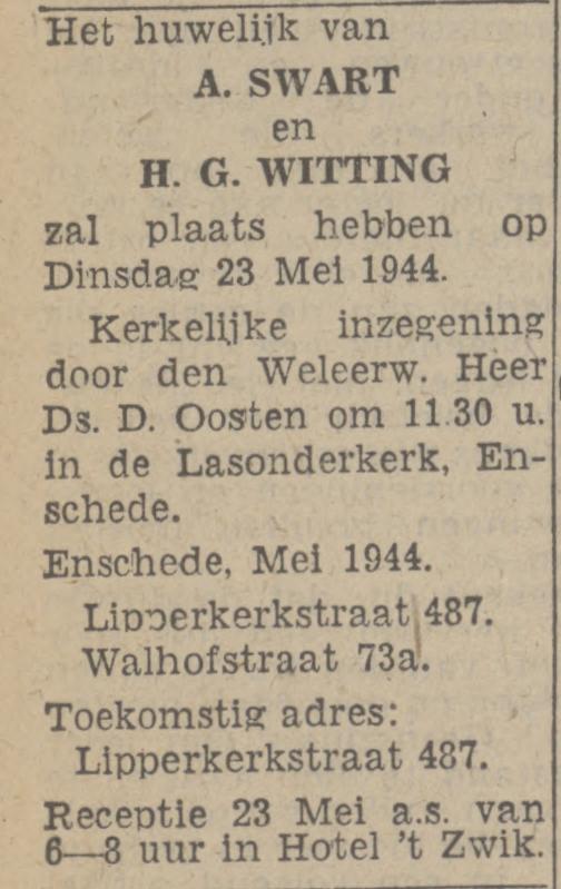 Lipperkerkstraat 487 A.Swart advertentie Twentsch nieuwsblad 15-5-1944.jpg
