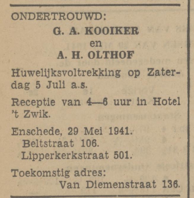 Lipperkerkstraat 501 A.H. Olthof advertentie Tubantia 29-5-1941.jpg