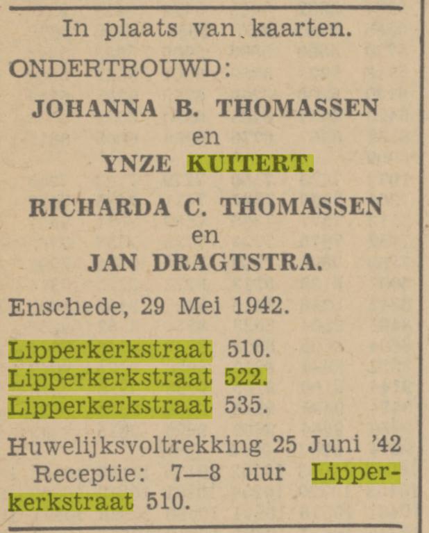 Lipperkerkstraat 522 Ynze Kuitert advertentie Tubantia 30-5-1942.jpg